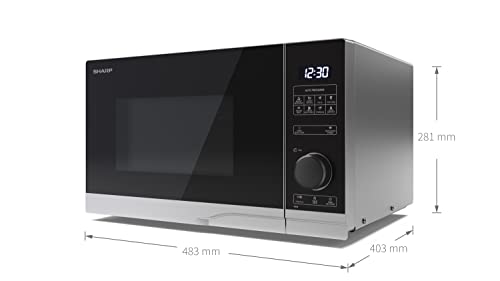 Sharp 25L Digital Combo Microwave - 900W, 1200W Grill, Silver