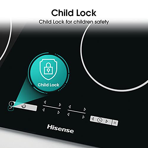 Hisense HI6401BSC Built-in Induction Hob, Black, 7200W