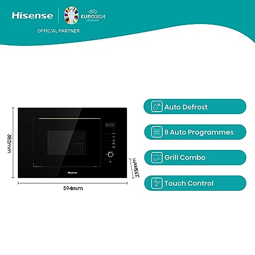 Hisense HB25MOBX7GUK Integrated Microwave With Grill, Black