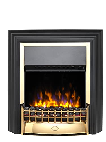 Dimplex Cheriton Deluxe Optiflame Electric Fire, Brass/Black