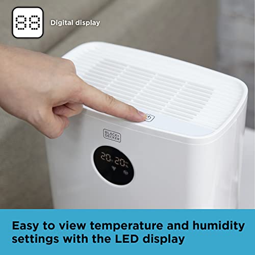 BLACK+DECKER 20L Dehumidifier | 4-in-1 | LED Display | White