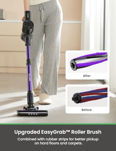 Vactidy V8 Pro Cordless Vacuum: Upgraded Floor Brush, Touch Display