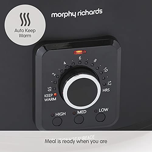 Morphy Richards 3.5L Easy Time Slow Cooker, Auto Heat, Matte Black