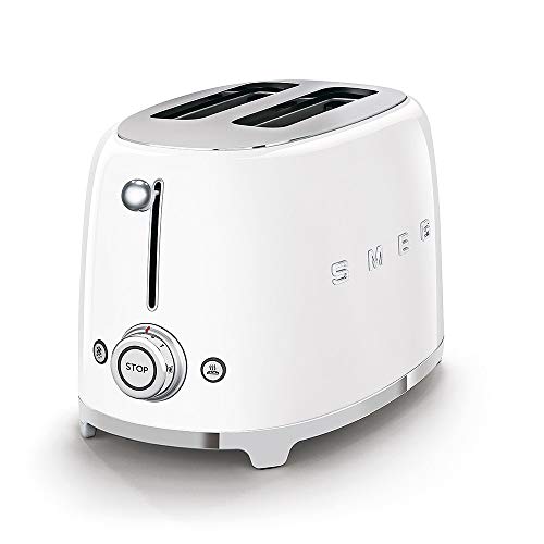 Smeg TSF01CRUK Retro Style 2 Slice Toaster - Cream