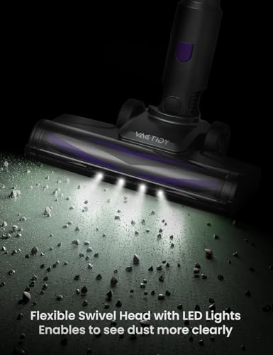 Vactidy V8 Pro Cordless Vacuum: Upgraded Floor Brush, Touch Display