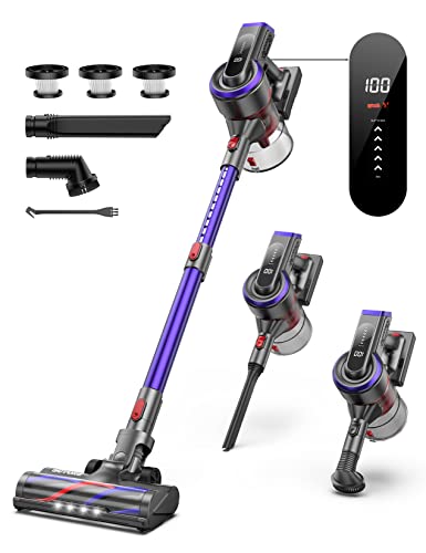 BuTure 450W Cordless Stick Vacuum, Smart Touch Display