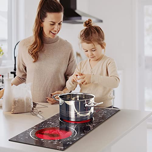 Hobsir 60cm Ceramic Electric Hob - Touch Control, 4 Zones, 6000W