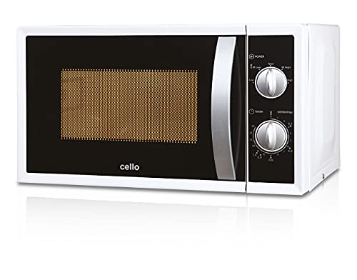 Cello 800W 20L Microwave Oven, 5 Heating Levels, Basic White