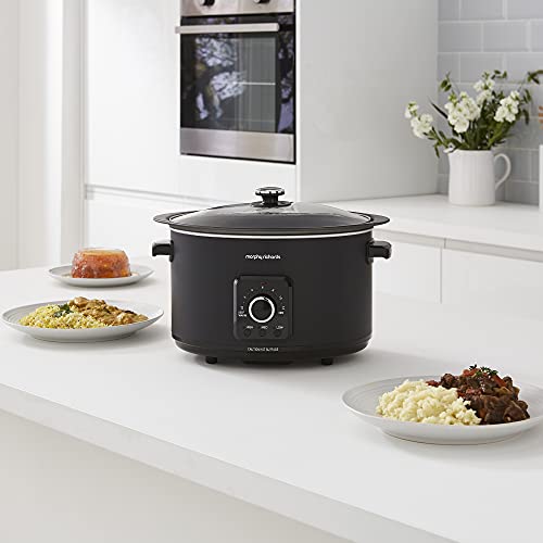 Morphy Richards 3.5L Easy Time Slow Cooker, Auto Heat, Matte Black