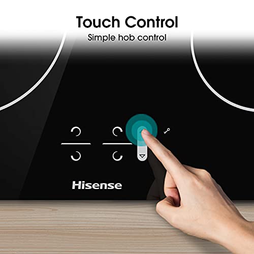 Hisense HI6401BSC Built-in Induction Hob, Black, 7200W