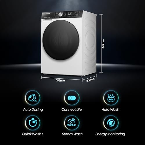 Hisense WFQA1014EVJM 10kg Freestanding Washing Machine - White