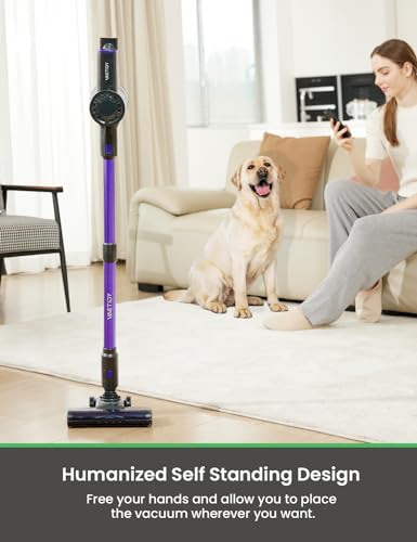 Vactidy V8 Pro Cordless Vacuum: Upgraded Floor Brush, Touch Display