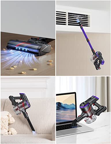 BuTure 450W Cordless Stick Vacuum, Smart Touch Display