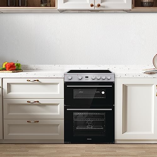 Hisense HDE3211BBUK 60cm Electric Cooker with Ceramic Hob-Black