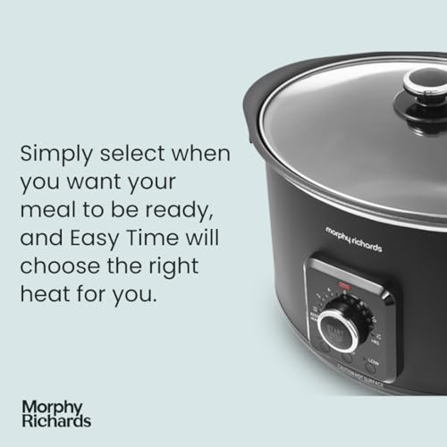 Morphy Richards 3.5L Easy Time Slow Cooker, Auto Heat, Matte Black