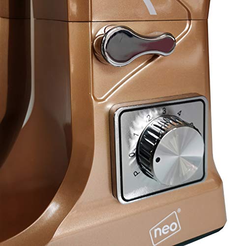 Neo Grey & Copper Electric Stand Mixer: 5L, 6 Speed, 800W