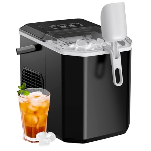 Silonn Countertop Ice Maker - 9 Cubes in 6 Mins, 12KG/24Hrs