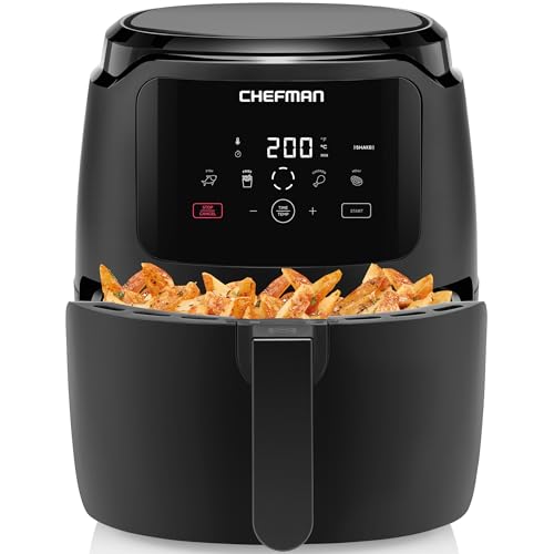 Chefman Digital Air Fryer, 4.75L Family Size, 1300W, Black