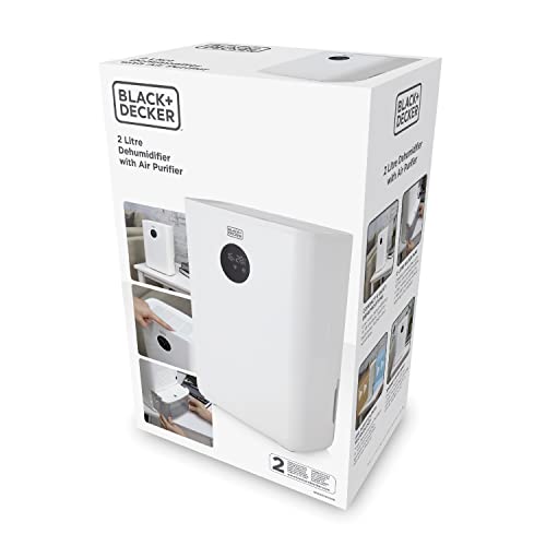 BLACK+DECKER 20L Dehumidifier | 4-in-1 | LED Display | White