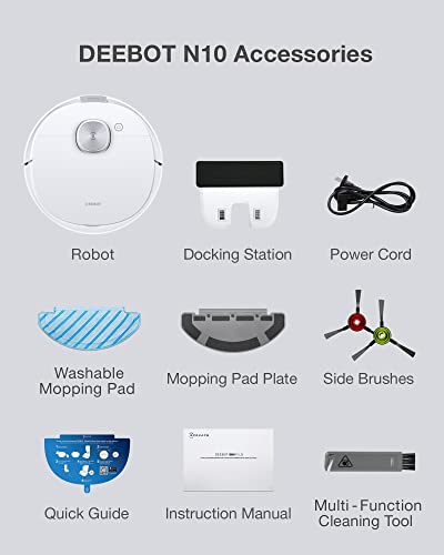 ECOVACS DEEBOT N10 Robot Vacuum - TrueMapping 2.0