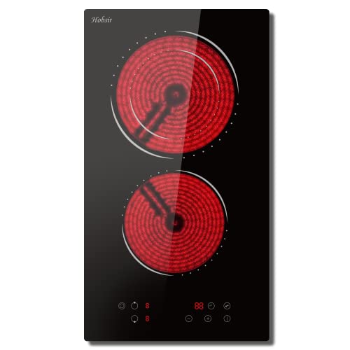 Hobsir 60cm Ceramic Electric Hob - Touch Control, 4 Zones, 6000W