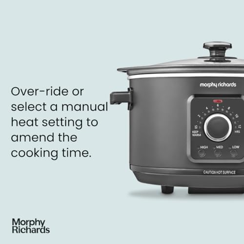 Morphy Richards 3.5L Easy Time Slow Cooker, Auto Heat, Matte Black