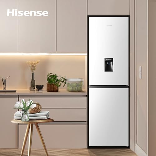 Hisense RB327N4WWE 55cm Fridge Freezer, 251L, Non-plumbed Dispenser