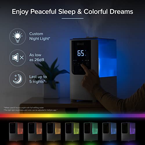 LEVOIT Smart Warm&Cool Humidifier: 4.5L, Top-Fill, Voice Control