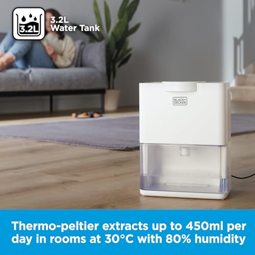 BLACK+DECKER 20L Dehumidifier | 4-in-1 | LED Display | White