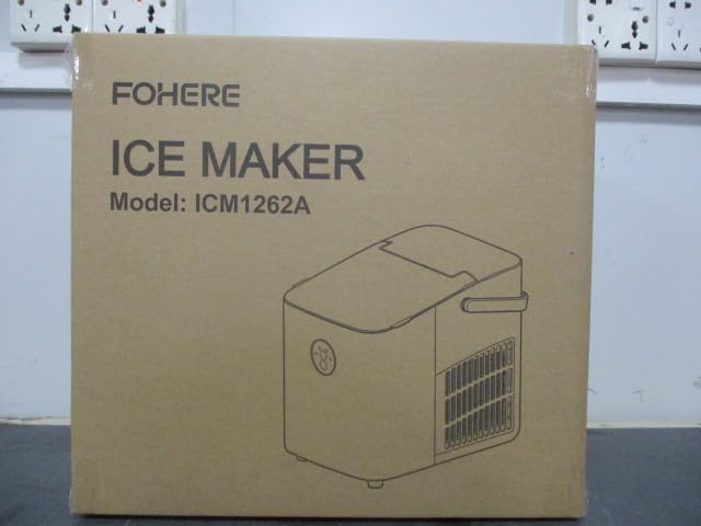 FOHERE Countertop Ice Maker - 28Lbs/24Hrs, 6 Mins, Self-Cleaning