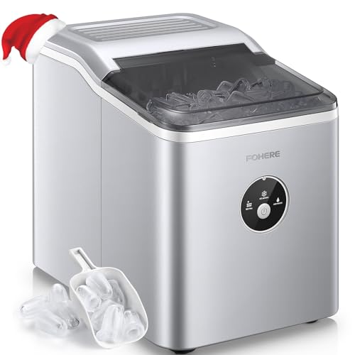 FOHERE Countertop Ice Maker - 28lbs/24Hrs, LED Display