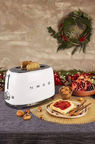 Smeg TSF01CRUK Retro Style 2 Slice Toaster - Cream