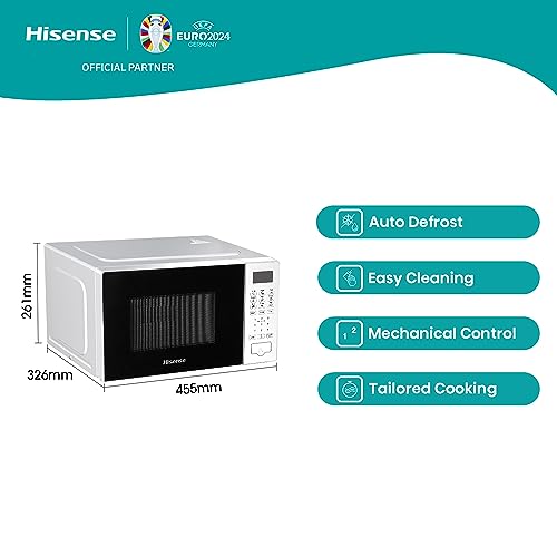 Hisense 700W 20L Digital Solo Microwave, White