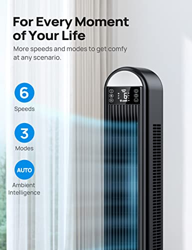 Dreo 42 Inch Smart Silent Tower Fan, WiFi Alexa Fan, Cooling Fan