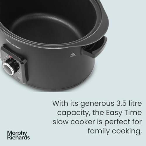 Morphy Richards 3.5L Easy Time Slow Cooker, Auto Heat, Matte Black