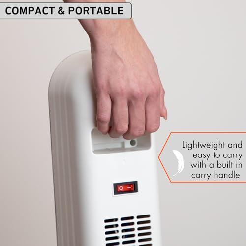 Nuovva Tower Halogen Heater - Silent Oscillating Fan