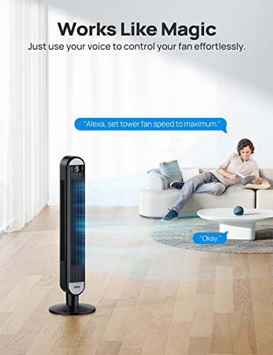 Dreo 42 Inch Smart Silent Tower Fan, WiFi Alexa Fan, Cooling Fan