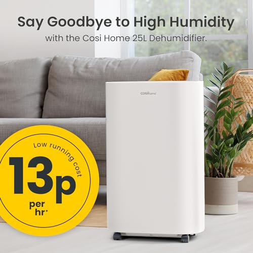 Cosi Home 12L/Day Dehumidifier - Energy Efficient Moisture Remover