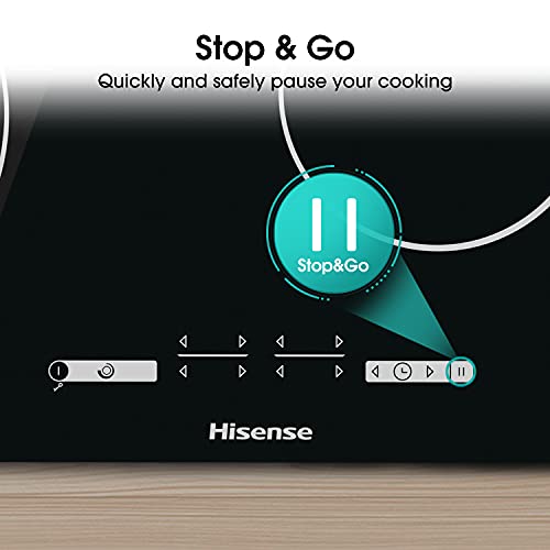 Hisense HI6401BSC Built-in Induction Hob, Black, 7200W