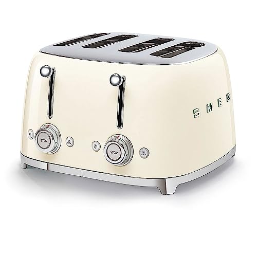 Smeg TSF01CRUK Retro Style 2 Slice Toaster - Cream