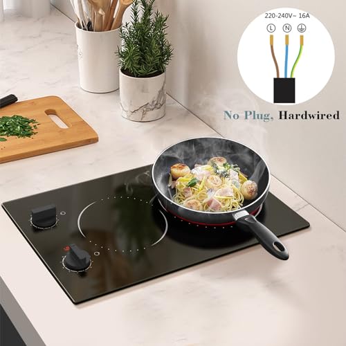 Hobsir 60cm Ceramic Electric Hob - Touch Control, 4 Zones, 6000W