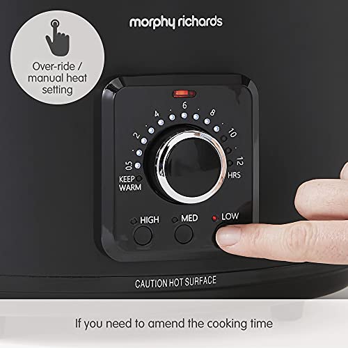 Morphy Richards 3.5L Easy Time Slow Cooker, Auto Heat, Matte Black