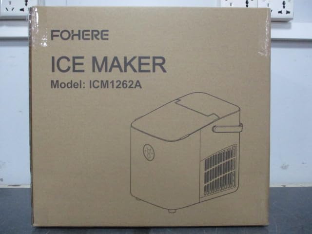 FOHERE Countertop Ice Maker - 28Lbs/24Hrs, 6 Mins, Self-Cleaning