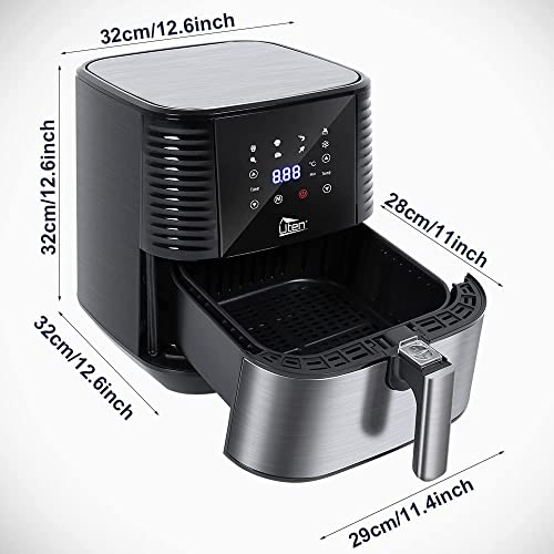 Uten 10L Digital Air Fryer Oven: 12 Preset Menus, LED Touch