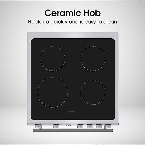 Hisense HDE3211BBUK 60cm Electric Cooker with Ceramic Hob-Black