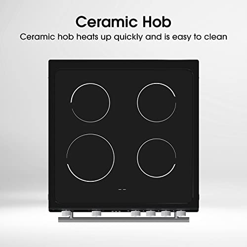 Hisense HDE3211BBUK 60cm Electric Cooker with Ceramic Hob-Black