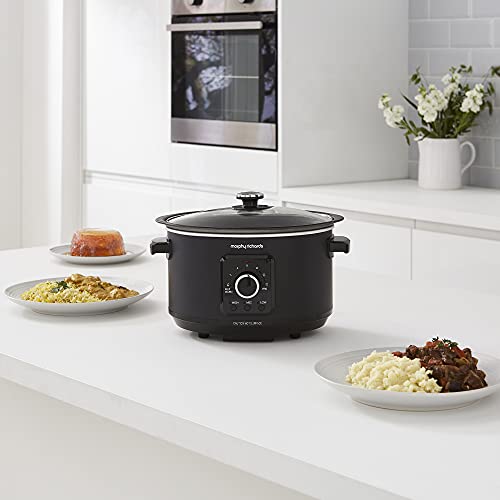 Morphy Richards 3.5L Easy Time Slow Cooker, Auto Heat, Matte Black