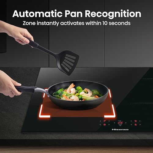 Hisense HI6401BSC Built-in Induction Hob, Black, 7200W