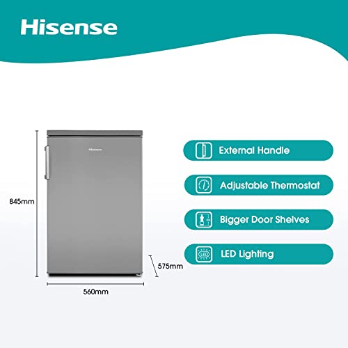 Hisense RL170D4BWE 56cm Under Counter Fridge, 132L Auto Defrost, White