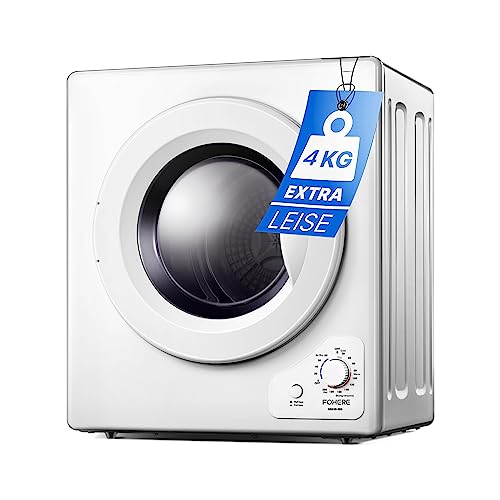 FOHERE 4KG 1200W Vented Tumble Dryer with Sensor Dry, White